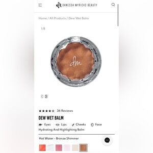 Danessa Myricks Beauty Dew Wet Balm in Hot Water, Box is sealed